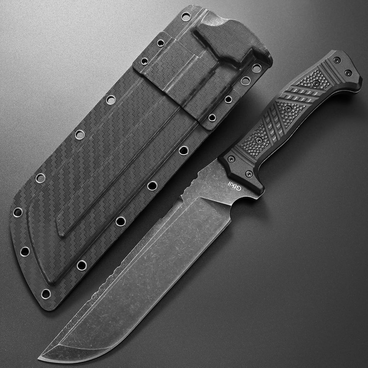 GTK32 Fixed Blade Knife DC53 Steel Blade Full Tang Nylon Fiberglass Handle Heavy Duty Knifes for