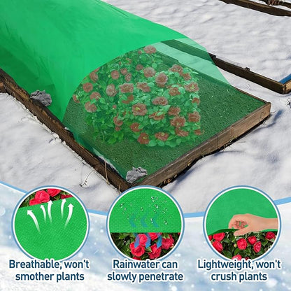 Alphatool 2.0oz/yd² Plant Covers Freeze Protection - 10 x 20 ft Easy of Use Green Winter Plant