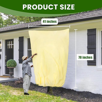 78x41inches Plant Covers Freeze Protection,4 Packs Thickened 2.82oz/yd²Frost Cloth for Outdoor