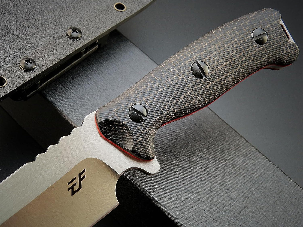 Eafengrow EF143 Fixed Blade Knife AUS-10 Steel Blade Micarta Handle Full Tang EDC Tool Straight