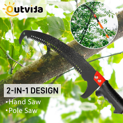 Outvita 7-24FT Telescoping Pruning Pole for Tree Trimming, Manual Pole Saws for Tree Trimmer with