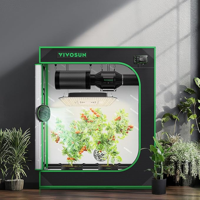 VIVOSUN S3018 30"x18"x36" Grow Tent, High Reflective Mylar with Observation Window and Floor Tray