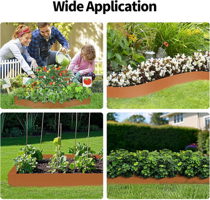 Metal Landscape Edging Galvanized Steel Landscape Edging 40" L x 8" H with Black Powder Coating