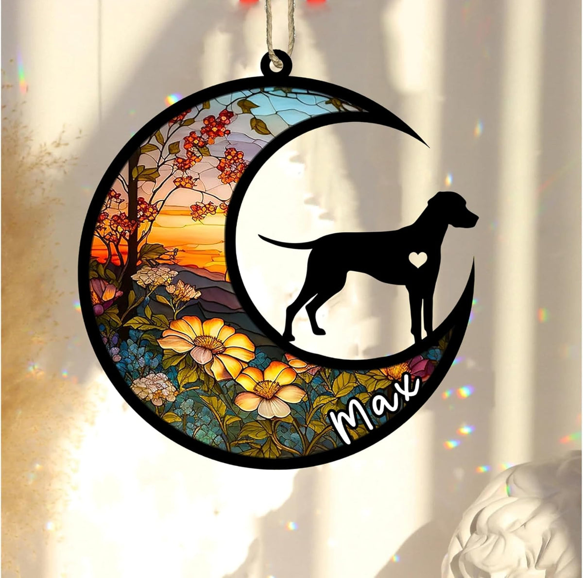Personalized Dog Memorial, Custom Name Dalmatian Dog Christmas Ornament with Name, Custom Breeds