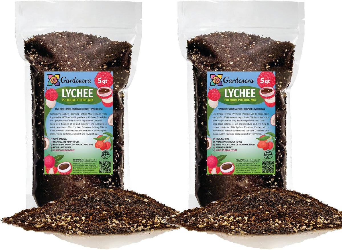 GARDENERA Premium Lychee Potting Soil Mix - Perfect Balance of Nutrients, Drainage, and Aeration