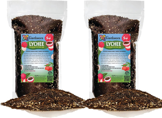 GARDENERA Premium Lychee Potting Soil Mix - Perfect Balance of Nutrients, Drainage, and Aeration