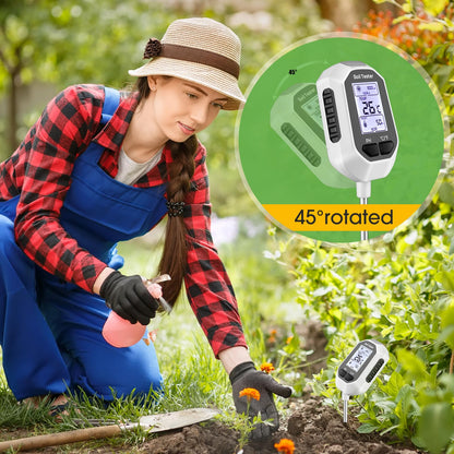 YAMRON 4-in-1 Soil Moisture Meter Digital Plant Temperature/Soil Moisture/pH Meter/Sunlight