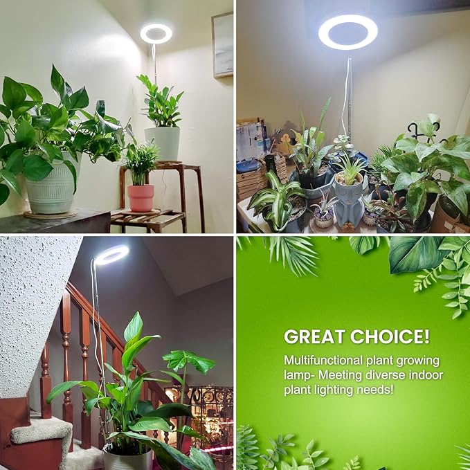 Grow Lights for Indoor Plants Full Spectrum, 80 LEDs Plant Light for Indoor Growing with 2 Mounting