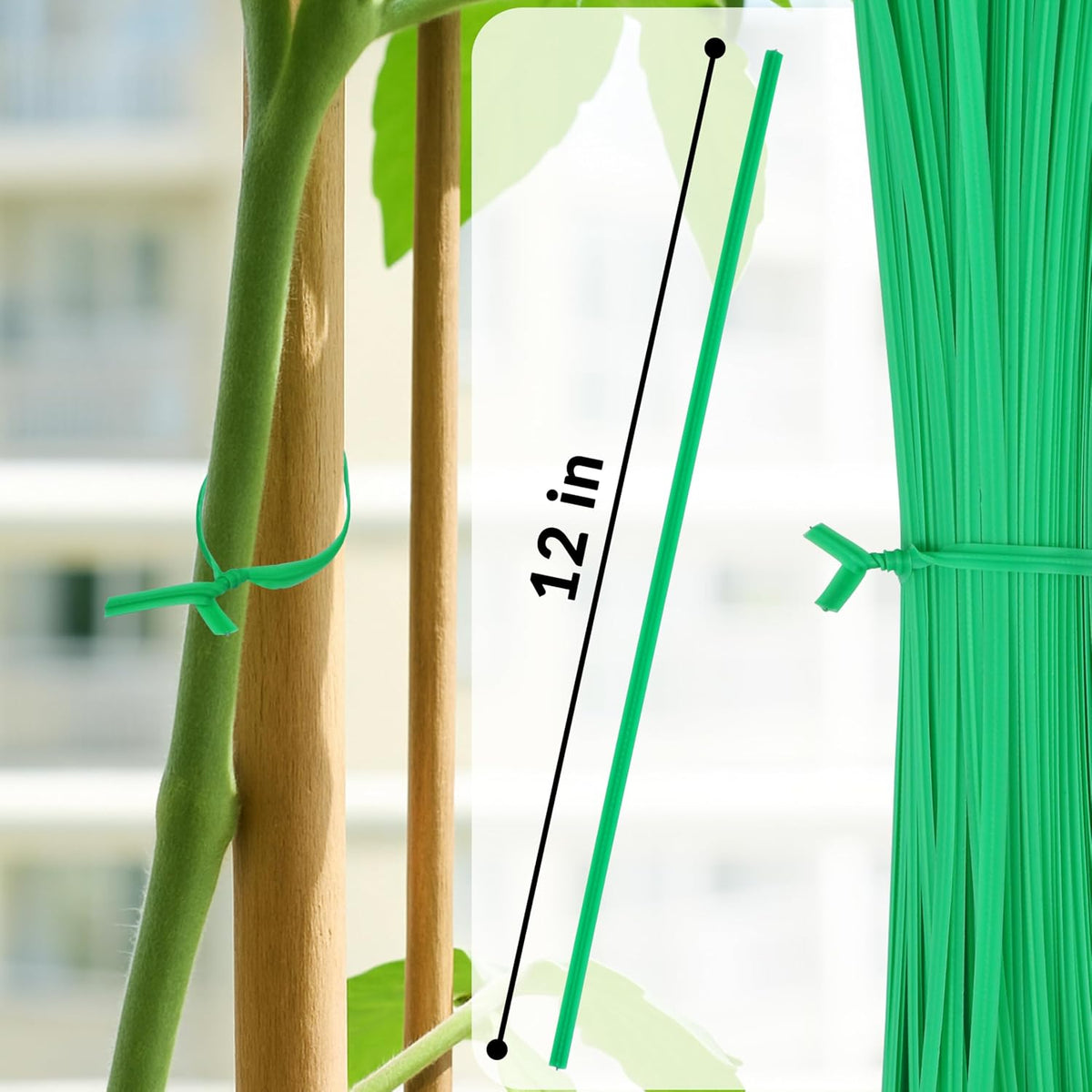 Gardzen 300 pcs 12" Twist Ties, Reusable Coated Wire Plant Ties, Ideal for Sealing Plastic Bags