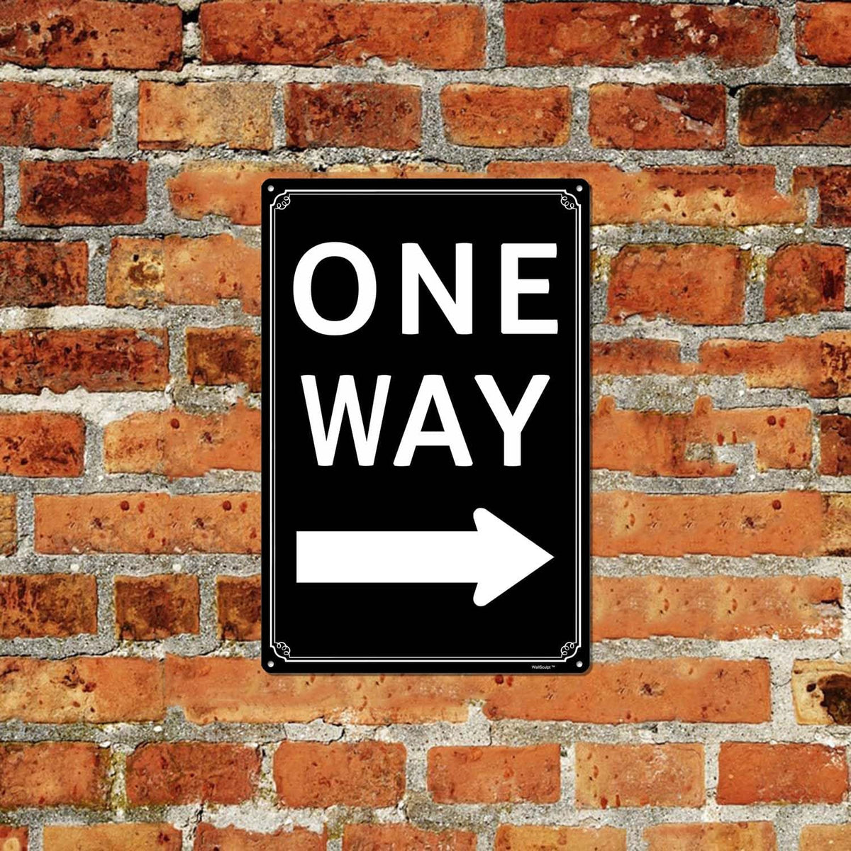 12x16" One Way" with Left Arrow - High-Intensity Aluminum Parking Lot Sign, Weatherproof &