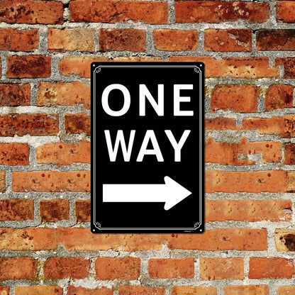 12x16" One Way" with Left Arrow - High-Intensity Aluminum Parking Lot Sign, Weatherproof &