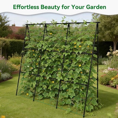 Trellume Cucumber Trellis - 49.4"*49.4" Metal Garden Trellis for Climbing Plants, Garden Trellis