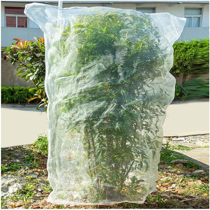 Insect Bird Barrier Mesh, Garden Netting Barrier, Bird Netting, Netting for Plant with Drawstring