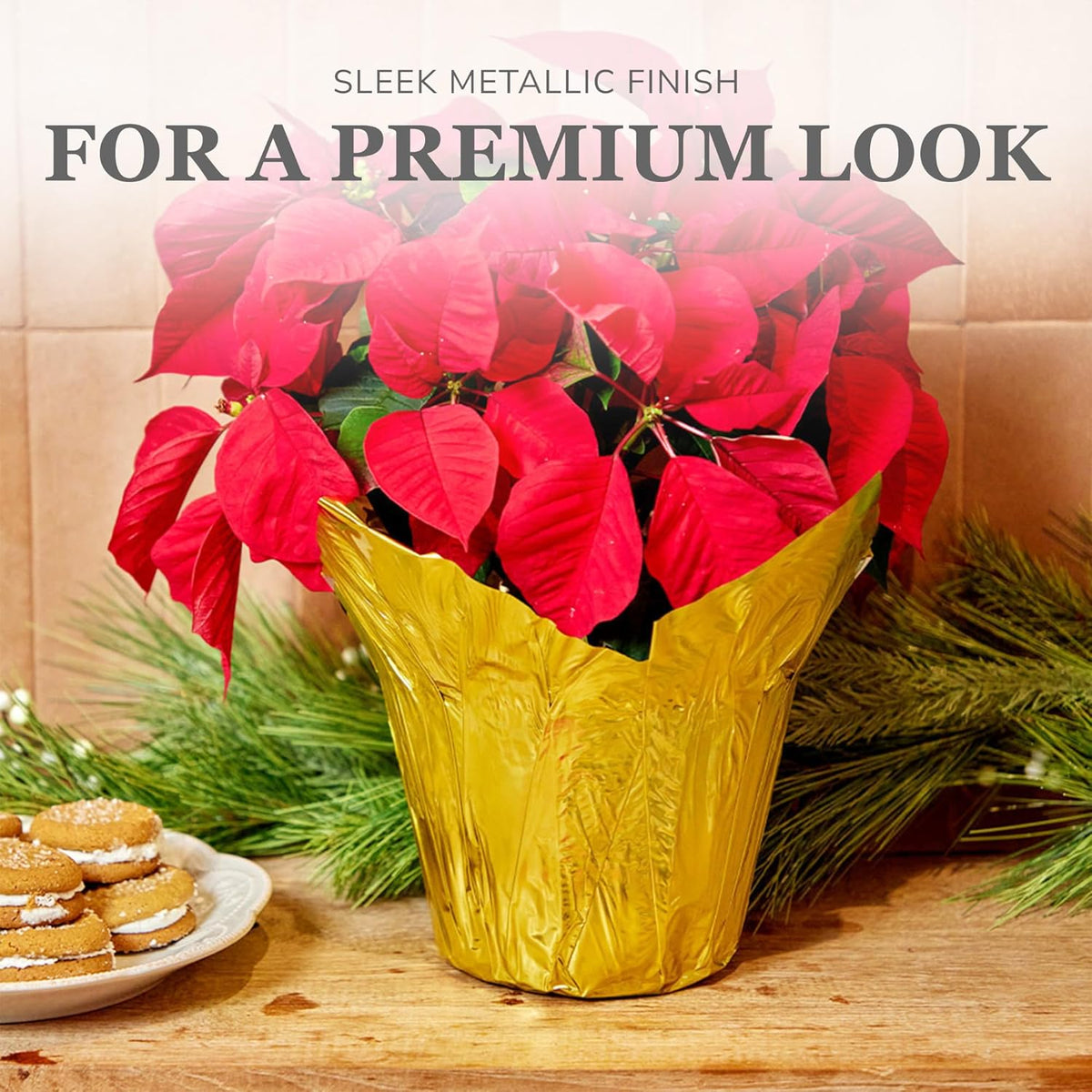 6” AZA Plant Pot Covers, Decorative Plant Sleeve for Indoor & Outdoor House Plants, Reusable and