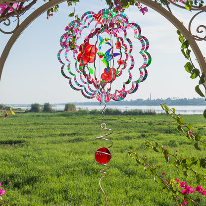 Hummingbird Wind Spinner, 12-Inch 3D Kinetic Metal Wind Spinners - Hummingbird Gift for Women, Mom