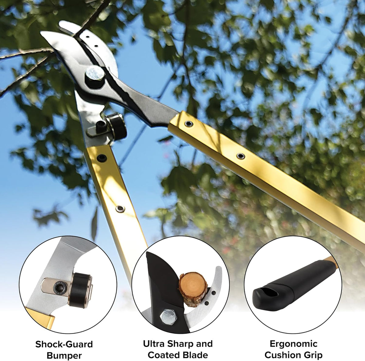 Jameson Professional 27" Bypass Lopper | 1-3/8" Cutting Capacity | Non-Stick Blade | Aircraft-Grade