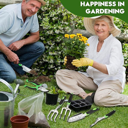 Heavy Duty Gardening Set, Featuring 9 Piece Durable Tools with Comfortable Non Slip Ergonomic