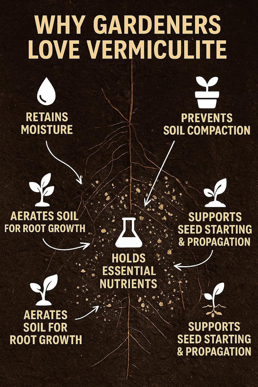 Horticultural Organic Vermiculite for Plants - Medium Grade - Natural Soil Additive for Gardening