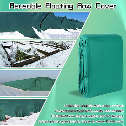 Plant Covers Freeze Protection 10FT x 33FT,Reusable Garden Fabric Floating Row Cover for