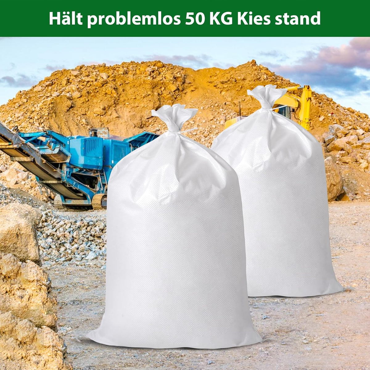 20 Pack Heavy Duty Sand Bags, (20" X 30"), Used for Flooding, Builders, Garden Waste, Grain Storage