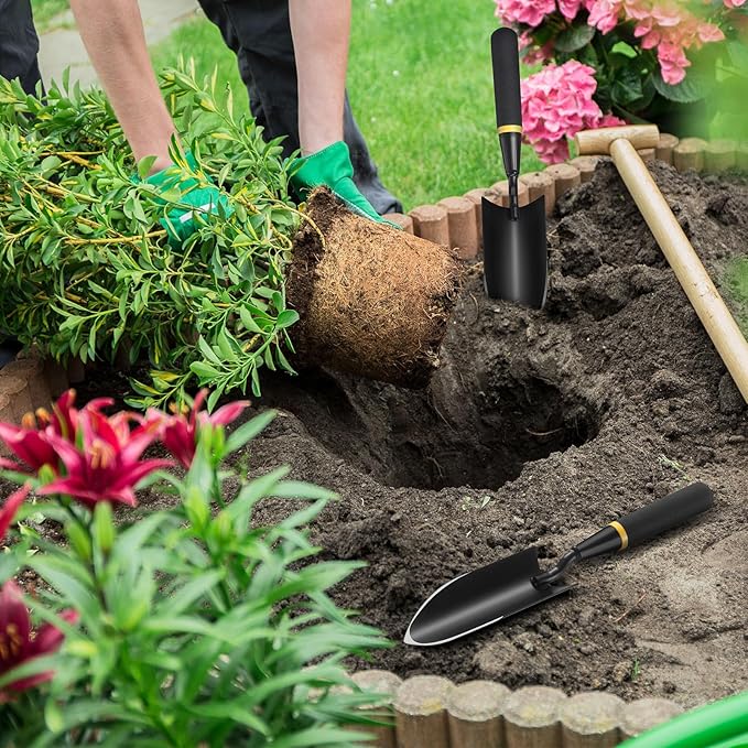 8 Garden Trowel Heavy Duty Garden Hand Shovel Tool Carbon Steel Trowel for Digging Metal Hand