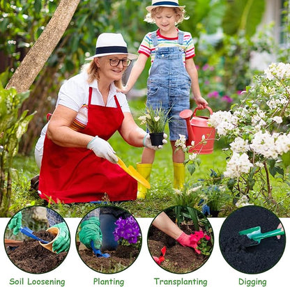 Nicunom 10 Pack Colorful Metal Hand Shovels, Garden Trowel Set Small Gardening Hand Tools for Soil