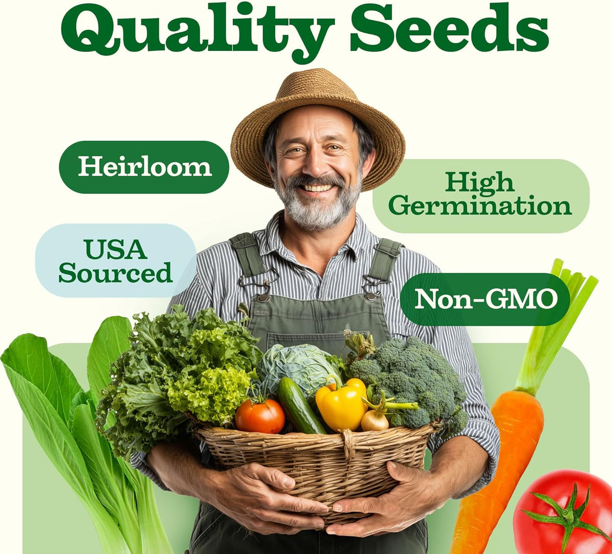 32 Heirloom Vegetable and Fruit Seeds for Planting - 16,000+ Seeds | Non-GMO Survival Seed Vault |