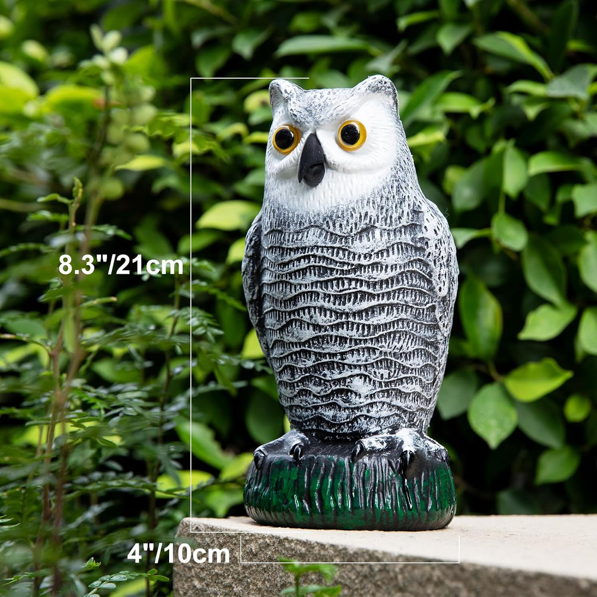 OFFO Bird Scare Devices Plastic Owl Scarecrow for Halloween Decorations Outdoor Garden, Yard, Pool