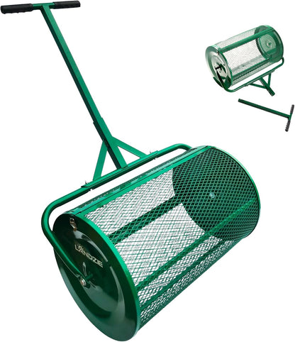 LANDZIE - The Original 24 Inch Compost and Peat Moss Spreader Roller - Top Soil, Sand, Manure