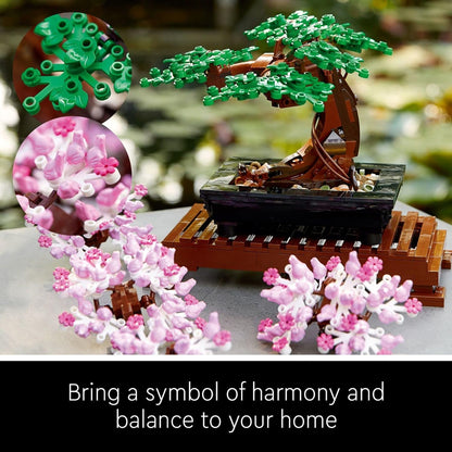 LEGO Botanicals Bonsai Tree Building Set - Artificial Bonsai Tree Plants for Home Decor, Adults