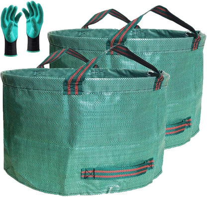 Professional 2-Pack 63 Gallons Lawn Garden Bags Yard Waste Bag (D31, H19 inches) with Gardening