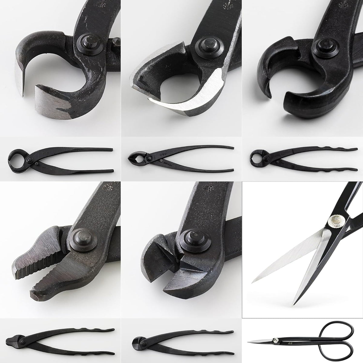 Wazakura Made in Japan 6PCS Bonsai Professional Tool Kit with Roll Bag: Yasugi Steel Twig Scissor