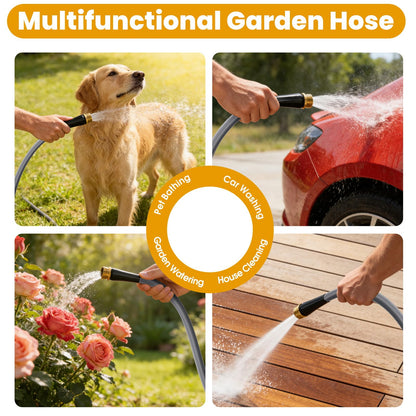 Garden Hose 50 FT, Non-Expanding Water Hose, Ultra-Light & Flexible, Burst-Resistant, Kink-Free