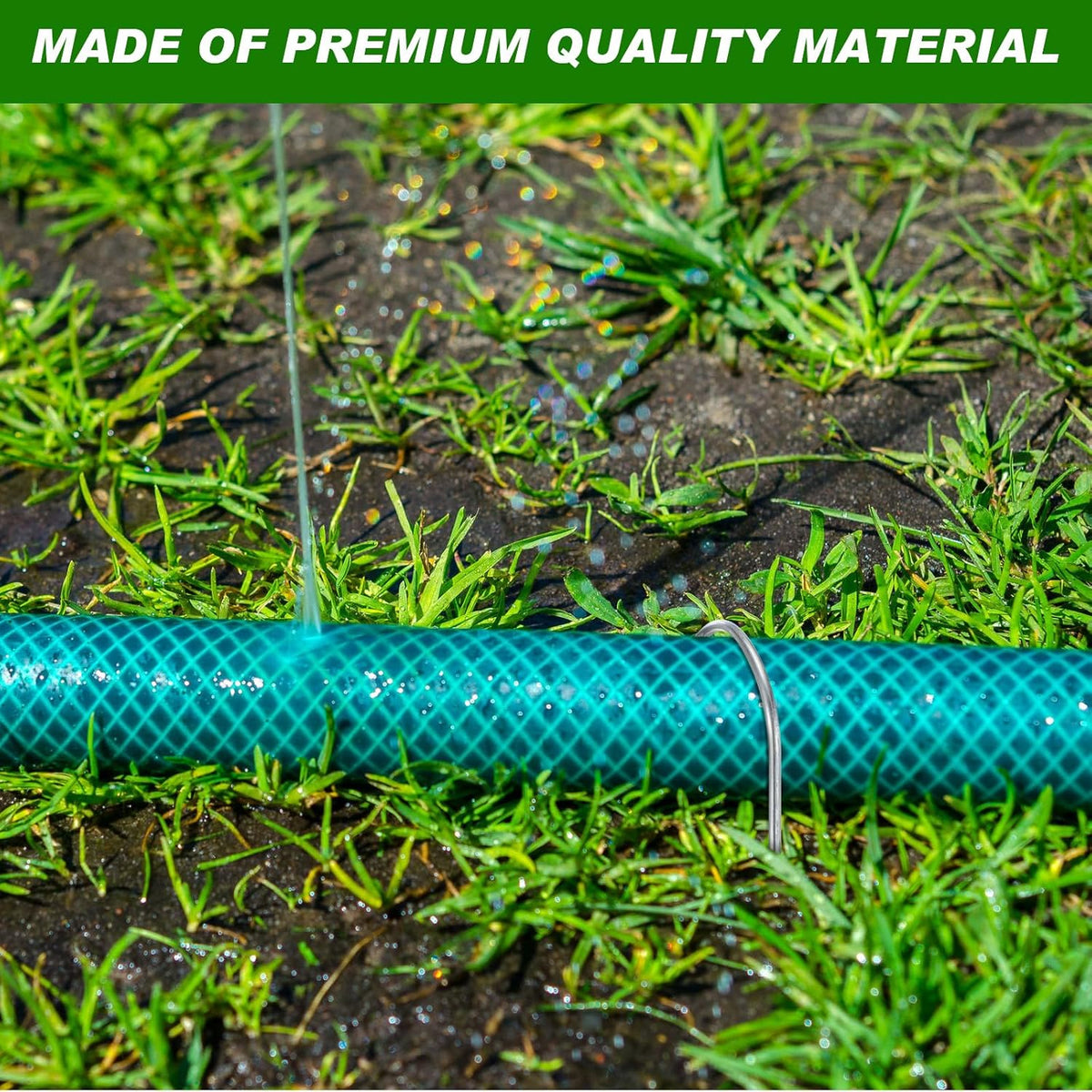 Tandefio 200 Pack Drip Irrigation Tubing Stakes 6 Inch Garden Pins Landscape Staples Securing Pegs