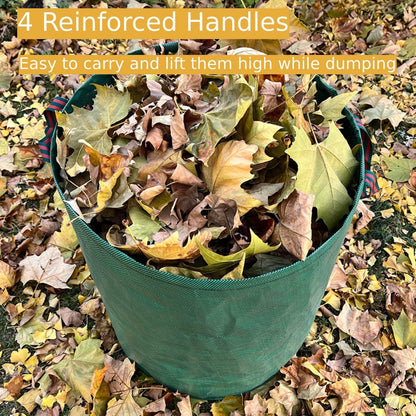 4-Pack 106 Gallon Leaf Bags & Yard Waste Collector - Reusable Standable Lawn/Garden/Camping