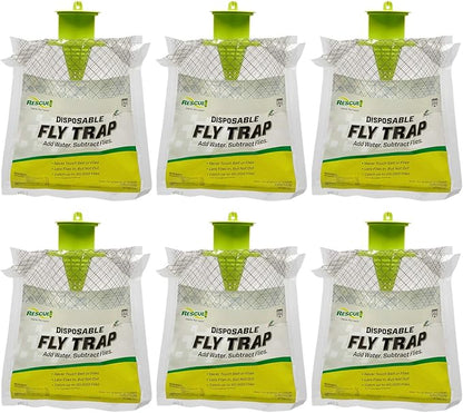 Rescue! Outdoor Disposable Hanging Fly Trap - 6 Traps