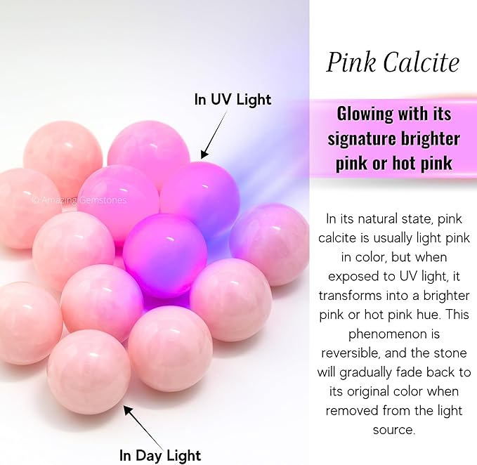 Amazing Gemstone Pink Calcite Crystal Ball with Stand - 2 Inches Crystal Sphere Meditation Balls