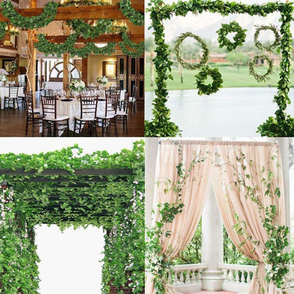 Unilove 168 feet Fake Foliage Garland Leaves Decoration Artificial Greenery Ivy Vine Plants for