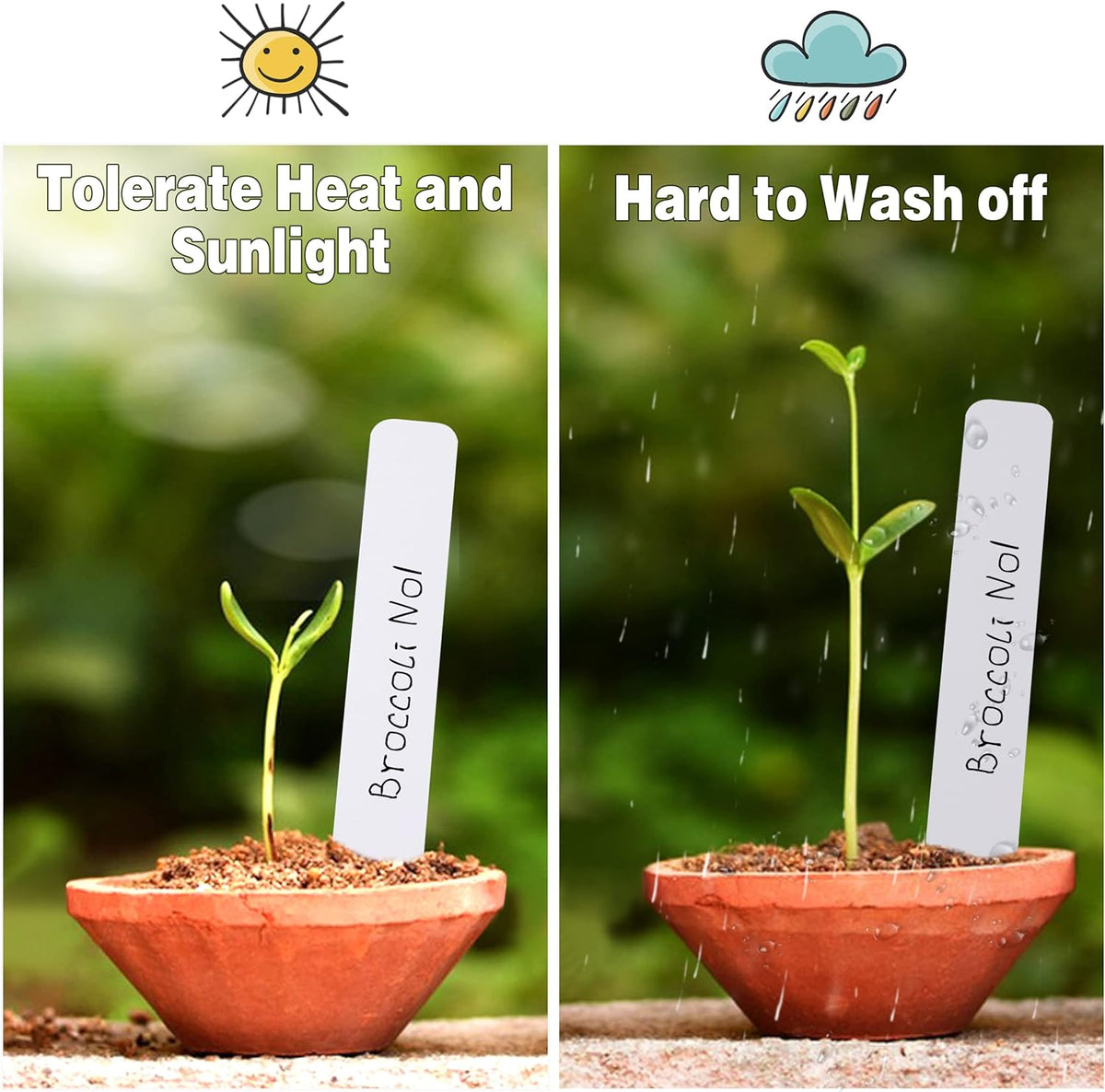 Plant Labels 4 Inch 500Pcs Plastic Plant Name Tags for Seedlings Garden Labels Markers Nursery