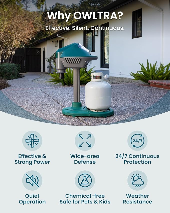 OWLTRA MT2410 Outdoor Super Effective Mosquito Trap, Quiet, Odorless, All-Weather Insect Control