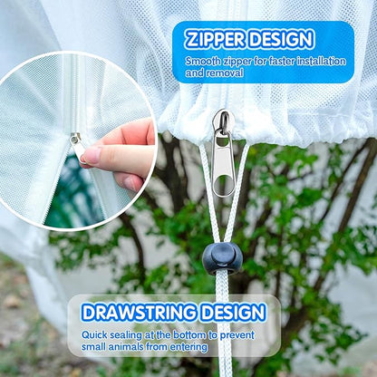 7.9×5.9FT Tree Covers for Winter, Plant Covers Freeze Protection with Drawstring and Zipper, Frost