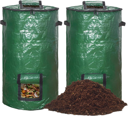 MyLifeUNIT Compost Bins Outdoor, Composting Bin for Outside Garden, Reusable Garden Yard Waste Bag