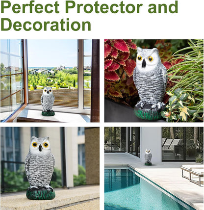 OFFO Bird Scare Devices Plastic Owl Scarecrow for Halloween Decorations Outdoor Garden, Yard, Pool