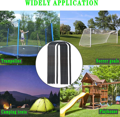 12-Inch Trampoline Wind Stakes, Extra Heavy Duty U Shaped Coated Rebar Stakes Safety Ground Anchors
