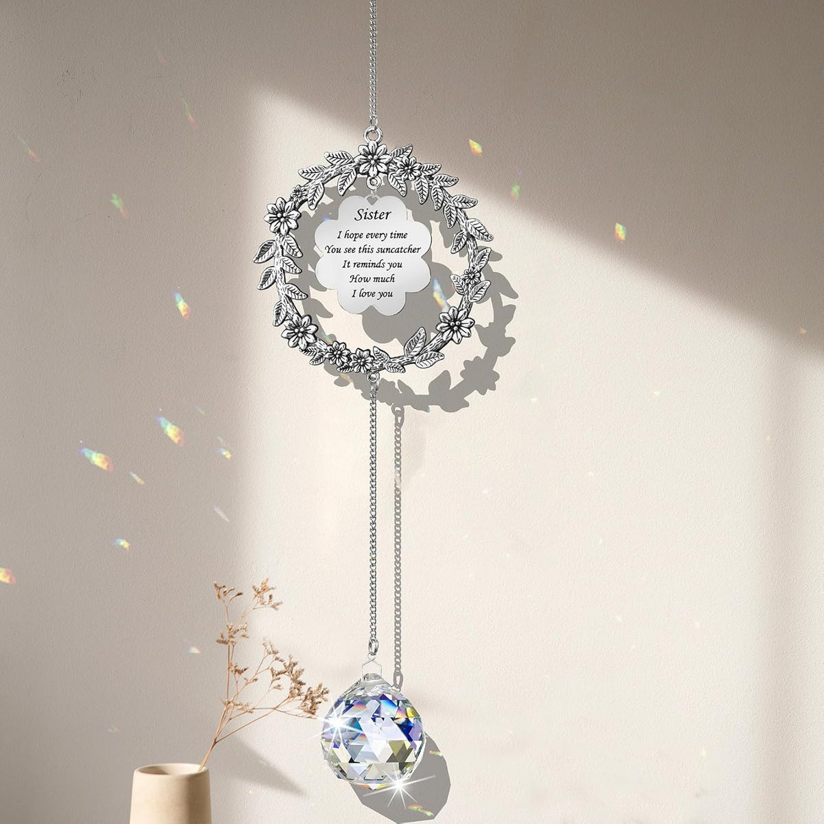 Birthday Sisters Gifts from Sister Brother, Christmas, Birthday, Valentines Day, Suncatcher Gifts