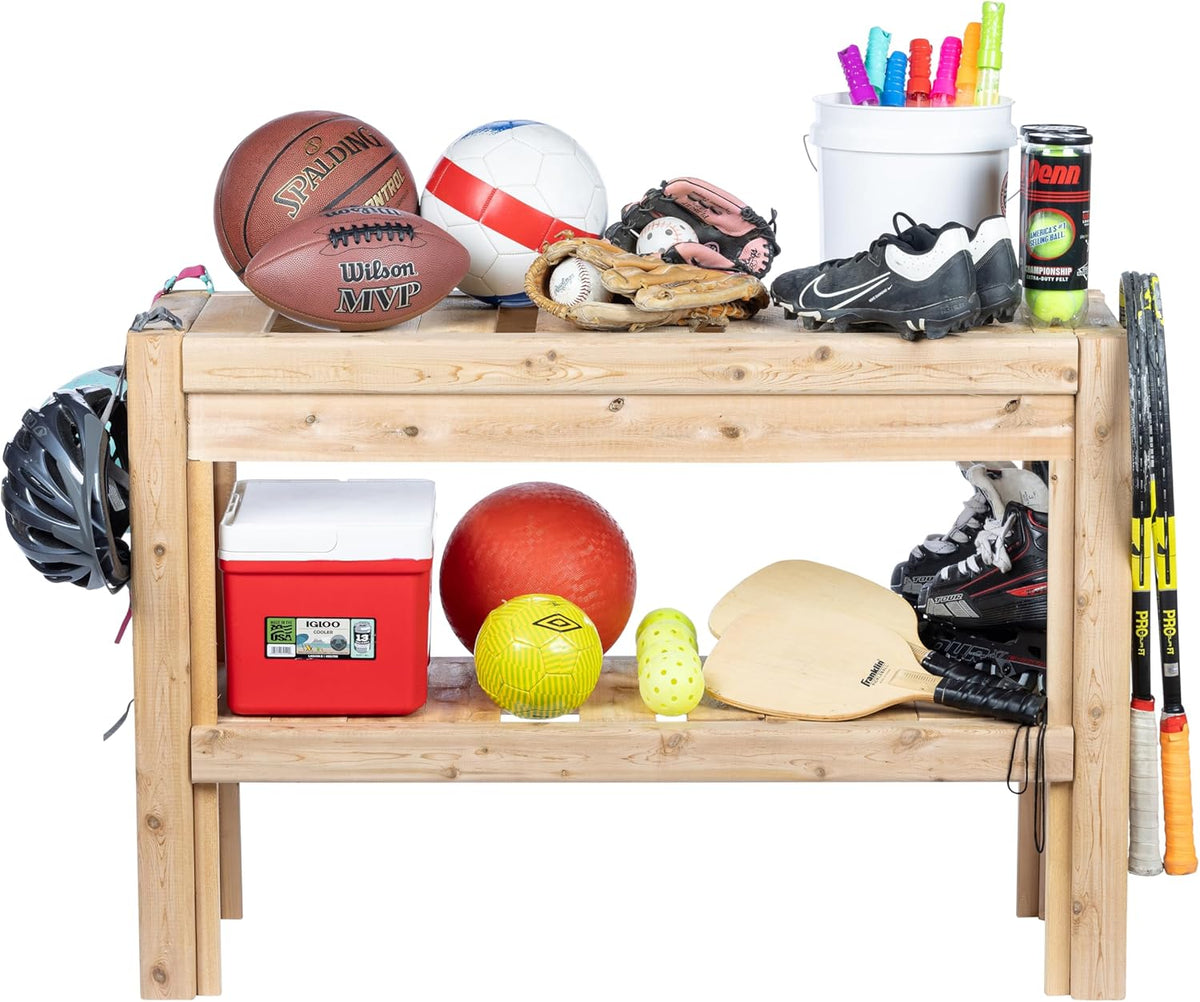 Greenes Fence Cedar Adjustable Storage Shelves, 44 in. x 16 in. x 30 in. - Made in USA with North