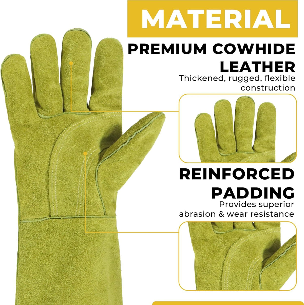 HANDLANDY Animal Handling Gloves, Bite Proof Cat Gloves, Ideal for Rose Pruning, Gardening