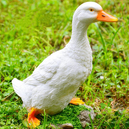 Real Farm Duck Statues,Funny Duck Fence Decoration,Resin Duck Decor,Outdoor Real Animal Statue,Duck