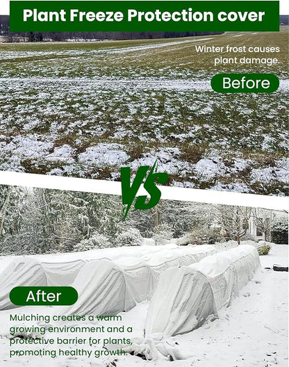 Plant Covers Freeze Protection, 10 ft x 33 ft 1.0 oz/yd² Reusable Frost Protection Floating Row