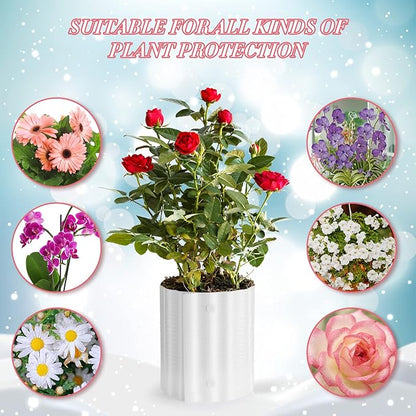 Queekay 12 Pcs Rose Cones for Winter Protection, 16.5 x 9 Inch Winter Rose Collars Bush Cover for